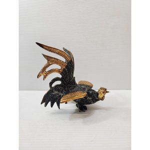 Cockerel figurine Vintage Table Decor brass Tone Metal Rooster, French V…